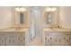 Bathroom with double sink vanity at 4994 Willow Creek Dr, Woodstock, GA 30188