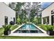 Backyard features a modern pool, turf lawn, and patio space perfect for outdoor entertainment and relaxation at 1572 Clifton Rdg, Atlanta, GA 30307