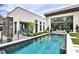 Gorgeous backyard with a sleek pool, complemented by modern architecture and refined outdoor lounging areas at 1572 Clifton Rdg, Atlanta, GA 30307