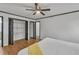 Bedroom featuring hardwood floors, a closet, one doorway and one entryway at 4576 Dorset Circle, Decatur, GA 30035