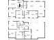 Two-story floorplan with dimensions at 4576 Dorset Circle, Decatur, GA 30035