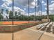 View of the community baseball field with covered seating and pristine landscaping at 5105 Tynewick Ne Trce, Roswell, GA 30075
