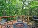 Cozy backyard deck with fire pit, grill, and seating area, perfect for outdoor entertaining at 5105 Tynewick Ne Trce, Roswell, GA 30075