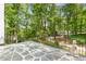 Relaxing stone patio surrounded by lush greenery offers tranquil views of the neighborhood at 900 Edgewater Nw Dr, Atlanta, GA 30328