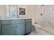 Stylish bathroom with granite counters, vanity, tiled shower, and modern fixtures at 2989 Waterford Dr, Conyers, GA 30094