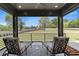 Comfortable covered patio with outdoor seating overlooks a spacious, well-manicured backyard at 2989 Waterford Dr, Conyers, GA 30094
