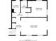 Layout of the first floor, showing the living room, foyer, laundry and bath at 2586 Williamsburg Dr, Decatur, GA 30034