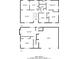 Detailed floor plan showcasing the layout of this 1755 sq ft home, including bedrooms, kitchen, living spaces, and garage at 3938 Emerald Springs Ct, Decatur, GA 30035