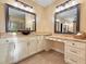 Elegant bathroom with dual vanities, granite countertops, and a walk-in shower at 2080 Village Station Xing, Smyrna, GA 30080