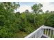 Scenic view from the balcony overlooking a lush, green wooded area with mature trees at 448 Teal Ct, Roswell, GA 30076