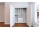 Organized closet with custom shelving and drawers, providing ample storage space at 5070 Riverlake Dr, Peachtree Corners, GA 30097