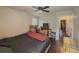 Bedroom with ceiling fan, and hardwood floors at 646 Quillian Ave, Decatur, GA 30032