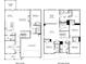 Detailed floor plan showcasing the layout of a home's first and second floor, including bedrooms, kitchen, and living spaces at 6905 Winchester Pl, Fairburn, GA 30213