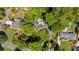 Expansive property featuring lush landscaping, a pool, and multiple structures among mature trees at 45 Michelle Ne Cir, Atlanta, GA 30342