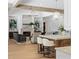 Open floor plan displaying a living room with fireplace visible from the kitchen island at 1084 Wrights Mill Rd, Canton, GA 30115