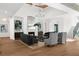 Spacious living room with hardwood floors, fireplace, and stylish modern decor at 1084 Wrights Mill Rd, Canton, GA 30115