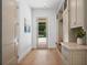 Mudroom with built-in cabinets, a bench, and a view of the backyard at 1084 Wrights Mill Rd, Canton, GA 30115