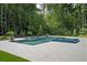 Inviting backyard pool and spa nestled amidst lush greenery, creating a tranquil retreat at 1084 Wrights Mill Rd, Canton, GA 30115