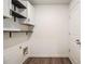 Mudroom boasts shiplap accent wall, built-in shelves, and stylish details at 308 Evening Rain Crst, Canton, GA 30114