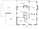 First floor plan showing layout of kitchen, living room, dining room, carport and screened porch at 970 Winding Creek Trl, Sandy Springs, GA 30328