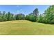 Expansive green backyard with lush green grass and surrounded by mature trees at 2305 Braselton Hwy, Buford, GA 30519