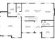 Detailed first floor plan showcasing the layout of the home's kitchen, living room, and bedrooms at 3310 Chartwell Blvd, Suwanee, GA 30024