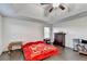 Primary bedroom with vaulted ceilings, dual windows, wood-look floors, and plenty of space for furniture at 3431-0 Tioga Lake Cv, Lawrenceville, GA 30044