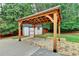 Backyard featuring an outdoor gazebo, brick patio and shed at 425 Charlyne Way, Dacula, GA 30019