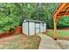 Well maintained shed in a private, wooded backyard at 425 Charlyne Way, Dacula, GA 30019