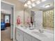Spacious bathroom with double sinks, large mirror and shower at 6034 Addington Nw Dr, Acworth, GA 30101