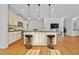 Open kitchen with an island, pendant lighting, and stainless steel appliances at 2260 Edgartown Se Ln # 1, Smyrna, GA 30080