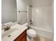 Bathroom with a combination shower and tub, tile flooring, and modern fixtures at 6405 Beaver Creek Trl, Atlanta, GA 30349