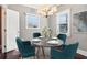 Cozy dining room with a round table, velvet chairs, and natural light from the window at 1977 Nash Se Ave, Atlanta, GA 30316