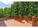 Beautiful wooden deck overlooking lush greenery, perfect for outdoor relaxation and entertaining at 3845 New Salem Ct, Cumming, GA 30040