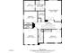 Upstairs floor plan featuring five bedrooms, two bathrooms, walk-in closet and laundry room at 3845 New Salem Ct, Cumming, GA 30040