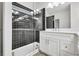 Modern bathroom with walk-in shower and vanity, great design at 2587 Ocean Walk Nw Dr, Atlanta, GA 30318