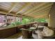 Comfortable screened porch with wicker furniture and wooded views at 44 Muscogee Nw Ave, Atlanta, GA 30305