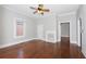 Living room with hardwood floors, fireplace, and open doorway at 744 Oakland Se Ave, Atlanta, GA 30315