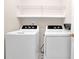 Laundry room featuring a washer, dryer and wire shelving for storage at 1561 Oak Ivy Ln, Lawrenceville, GA 30043