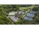Aerial view of the community pool, tennis courts and golf course at 1860 Mountain Shadow, Stone Mountain, GA 30087
