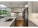 Bright kitchen with stainless steel appliances, white cabinetry, and a large island for prep space at 1860 Mountain Shadow, Stone Mountain, GA 30087