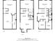 Detailed floor plan showcasing layout of the home's multiple floors, including dimensions at 2117 Bucktrout Pl, Dunwoody, GA 30338