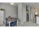 Dining area with seating for four features stylish furnishings and decor with easy access to the kitchen at 3194 Mill Springs Cir, Buford, GA 30519