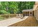Spacious wooden deck ideal for outdoor seating and entertaining surrounded by a lush, green landscape at 4700 Township Walk, Marietta, GA 30066