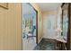 Foyer boasting patterned wallpaper and an ornate front door at 2062 Cezar Nw Dr, Kennesaw, GA 30152