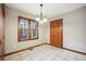 Cozy dining area featuring tile floors, built-in cabinets, and a window, perfect for casual meals and Gathering gatherings at 4211 Burnt Hickory Nw Rd, Marietta, GA 30064