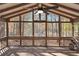 Screened-in porch offering a serene view of the lake and surrounding trees at 4211 Burnt Hickory Nw Rd, Marietta, GA 30064
