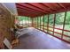 Relaxing screened porch features wood floors, comfortable seating, and lovely views of the surrounding yard at 87 Valley Rd, Lawrenceville, GA 30044