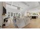 Open living room with fireplace, coffered ceilings and lots of natural light at 1206 Kincaid Rd, Marietta, GA 30066