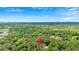 Aerial shot of a wooded neighborhood featuring the home's location at 11 Headden Nw Rdg, Cartersville, GA 30121